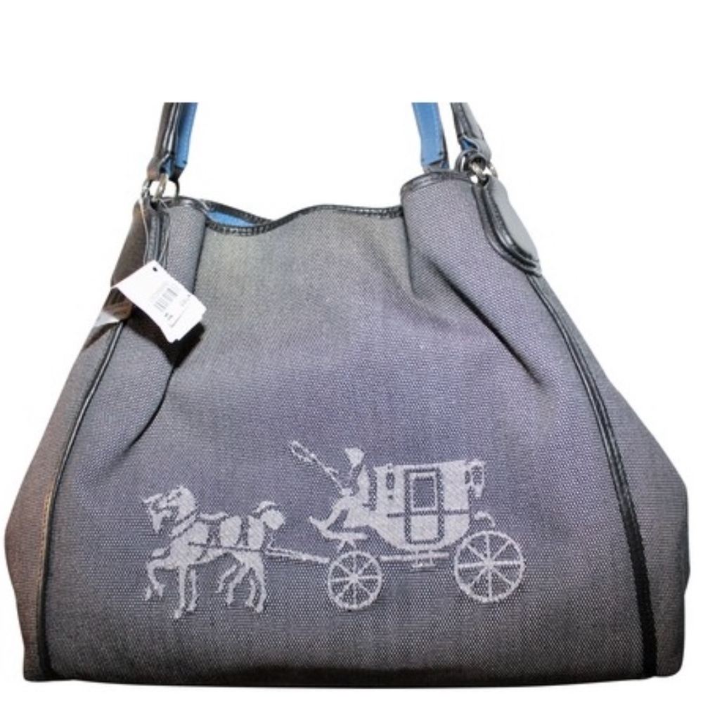 Coach Edie Horse and Carriage and Black Handbag